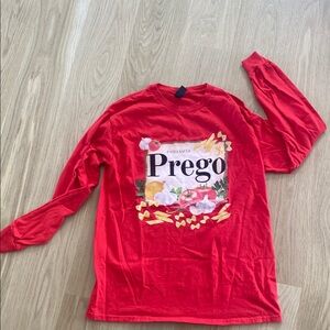 Gildan Red Long Sleeve Tee Vibrant Graphic Design